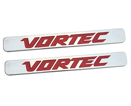 2Pcs Vortec Emblems Badge 3D Replacement for Chevrolet 2500hd GMC Sierra Silverado Gm Truck Liter Badge (Chrome red)