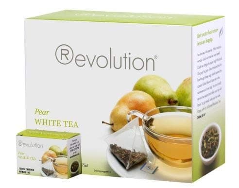 Revolution Pear White Tea - 30 Individual Packed Teabags Per Box Filled with Premium Leaf Tea