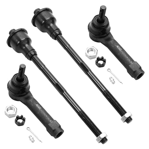 Detroit Axle (13-PC Kit) Front Upper Control Arm & Ball Joints, Lower Ball joints,Inner and outer tie rods,Sway bar links, 4-Groove Pitman, Idler arm assembly for Chevy Silverado GMC Sierra 1500