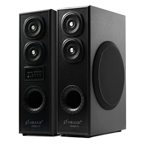 OBAGE DT-2425 70 Watt 2.0 Channel Wireless Bluetooth Tower Speaker (Black)