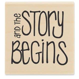 And the Story Begins Rubber Stamp