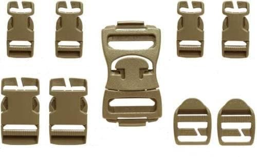 Official US Military MOLLE Replacement Assault Backpack Pack Snap Buckle Set Coyote Tan