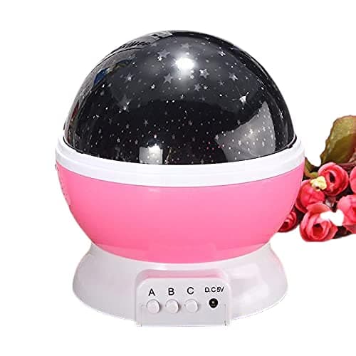 Exotic Store Romantic Sky Star Master Night Projector Lamp with 9 Colour 4 LED Rotation Baby Sleep Lighting USB Lamp Led Projection for Diwali Decor,Kid's Room, Home Decor (Multicolour)
