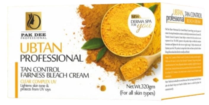 Ubtan Professional Tan Control Fairness Bleach Cream Clear Complex UV Lightens Skin Tone & Protects From UV Rays (Ubtan Bleac h, 320gm)