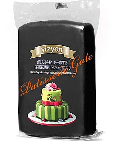 Black Sugar Paste Ready to Roll Icing Dough Suitable for Cake Decoration 0.5kg
