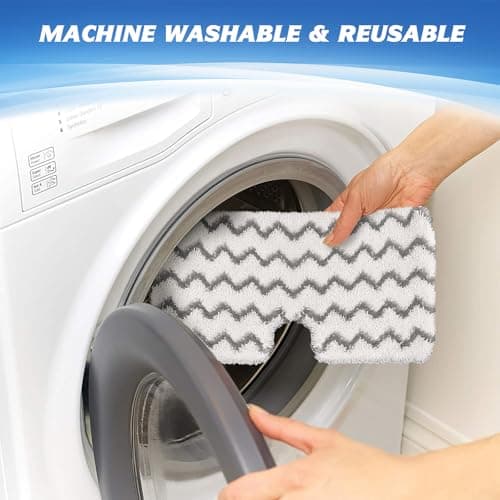 Tidy Monster Steam Mop Pads with Scrub Strips Microfiber Replacement Pad Refills for Shark Steam Pocket Mop S3500 Series S3501 S3601 S3550 S3801 S3901 SE450 S3601D S3901D (3pc-White)