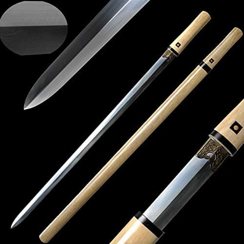 GLW Sword LiBai Shirasaya Sword Composite Folded Pattern Steel Blade Polishing Sharp