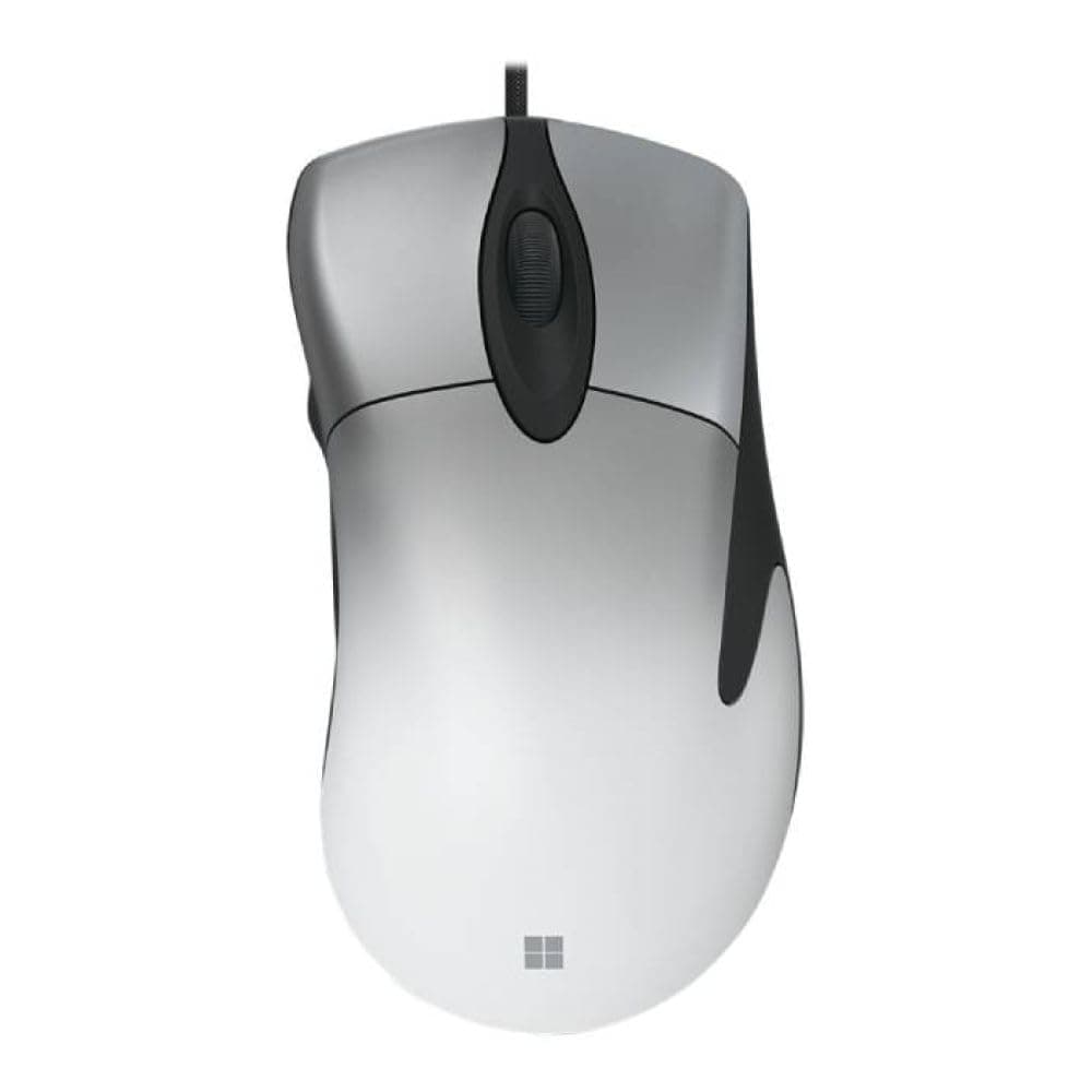 Microsoft Pro IntelliMouse Wired USB Mouse – Shadow White, Ergonomic Right-Handed Design, Optical Sensor, Scroll Wheel, Adjustable DPI, 5 Programmable Buttons, PC Laptop