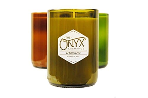 Americano - Coffee scented wine bottle candle