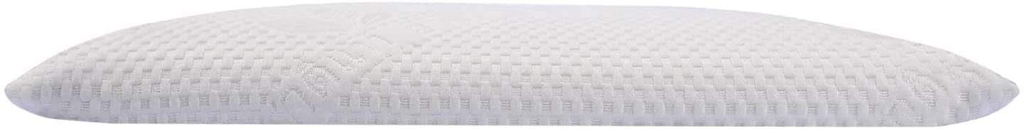 SUQ I OME Slim Sleeper -Thin Latex Pillow for Sleeping,Low Profile Ultra Thin for Stomach, Back, or Side Sleepers, Firm, 23x15.7x2.7 inch,Cube White