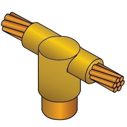 GTC-162G 5/8" to 2/0 Horizontal Tee Connection