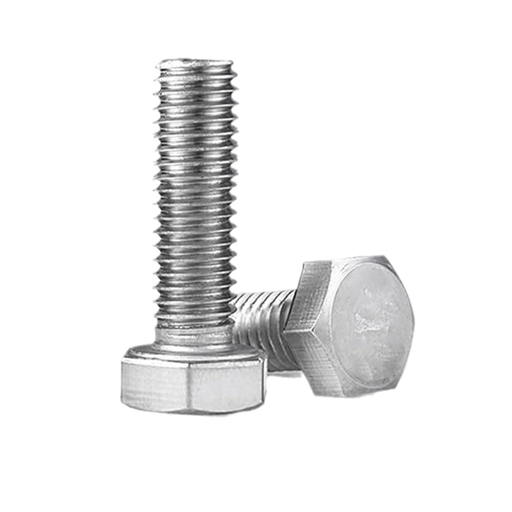 Junter 4pcs M10(10mm)-1.25Pitch x 30mm Fine Thread Metric Hex Bolts 304 Stainless Steel Hexagon Fully Threaded Screws DIN933