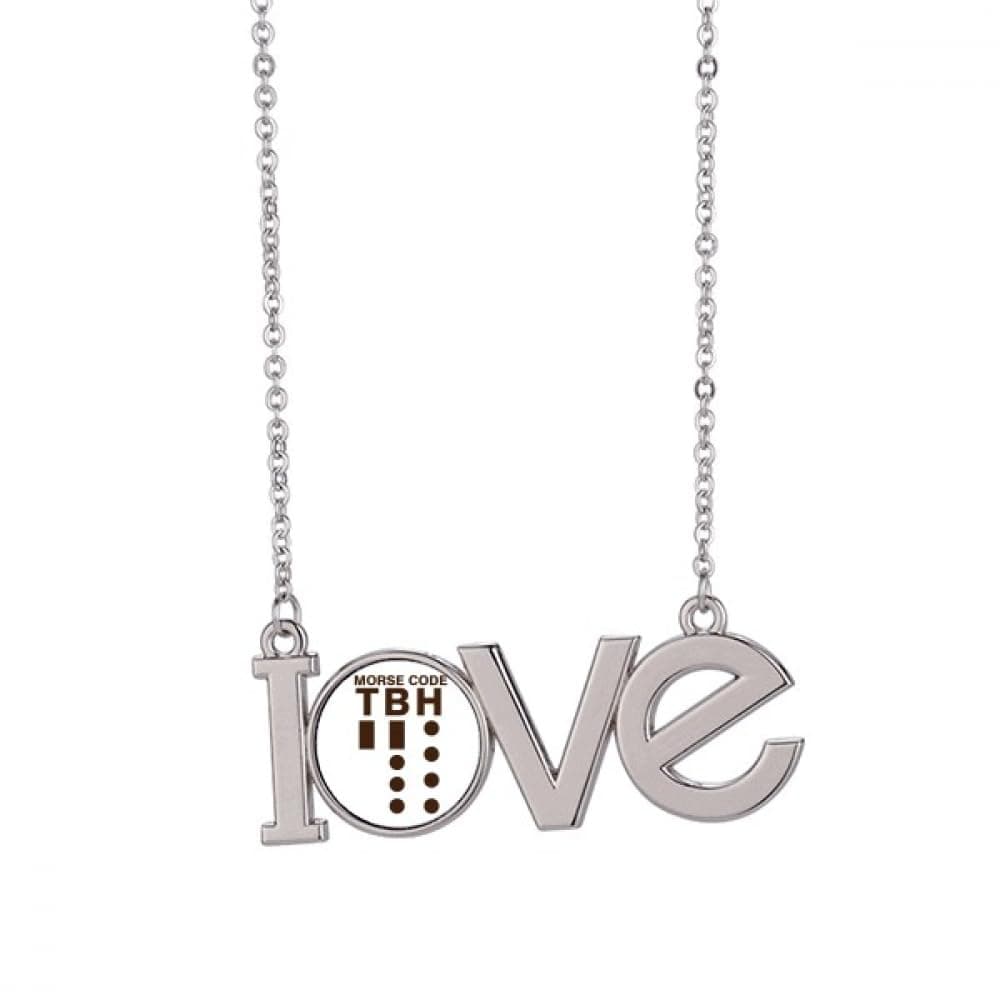 morse code hstly expressed point line Love Necklace Pendant Charm Jewelry