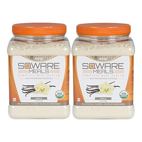 SQWARE Meals - Organic Complete Meal System, Whey Protein Based Nutrition Vanilla, 32 Servings (1 Month Supply)