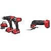 CRAFTSMAN Cordless Drill Combo Kit, 2 Tool & Oscillating Tool (CMCK200C2 & CMCE500B)