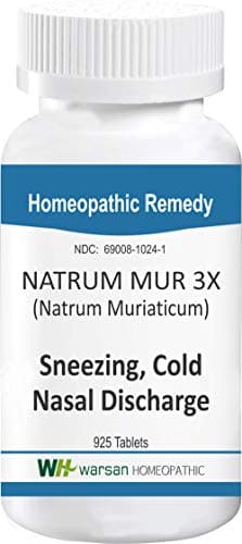 NATRUM MUR 3X - Homeopathic Tissue Salts. 925 Tablets