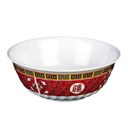 Thunder Group 12-Pack Longevity Collection Swirl Bowl, 6-Inch Diameter, Red