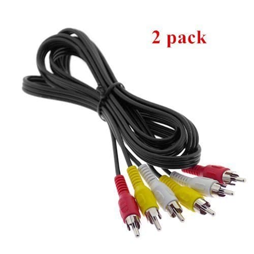 KAK 2 PECES 4 ft RCA Audio / Video Cable, 3 RCA Male