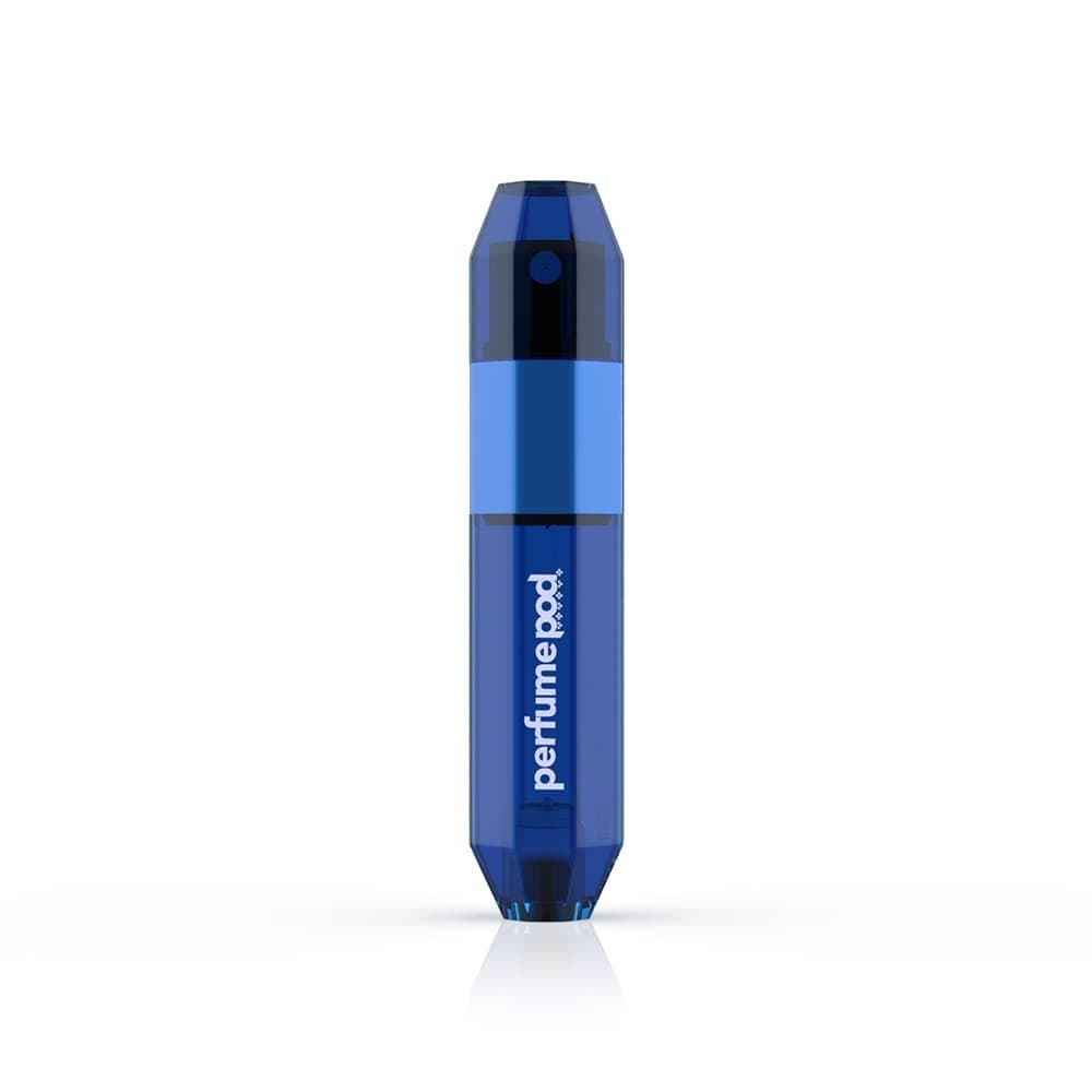 Perfume Pod ICE- Perfume Atomizer|Lightweight, Refillable and Portable Spray Bottle| Patented Genie-S Technology|Carry during Travel, to Gym and to Office| TSA approved |Capacity- 5 ml|Blue