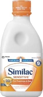 Similac Sensitive Advance Infant Formula With Iron, For Fussiness And Gas, Ready To Feed, 32-Fluid Ounces (Pack Of 6)