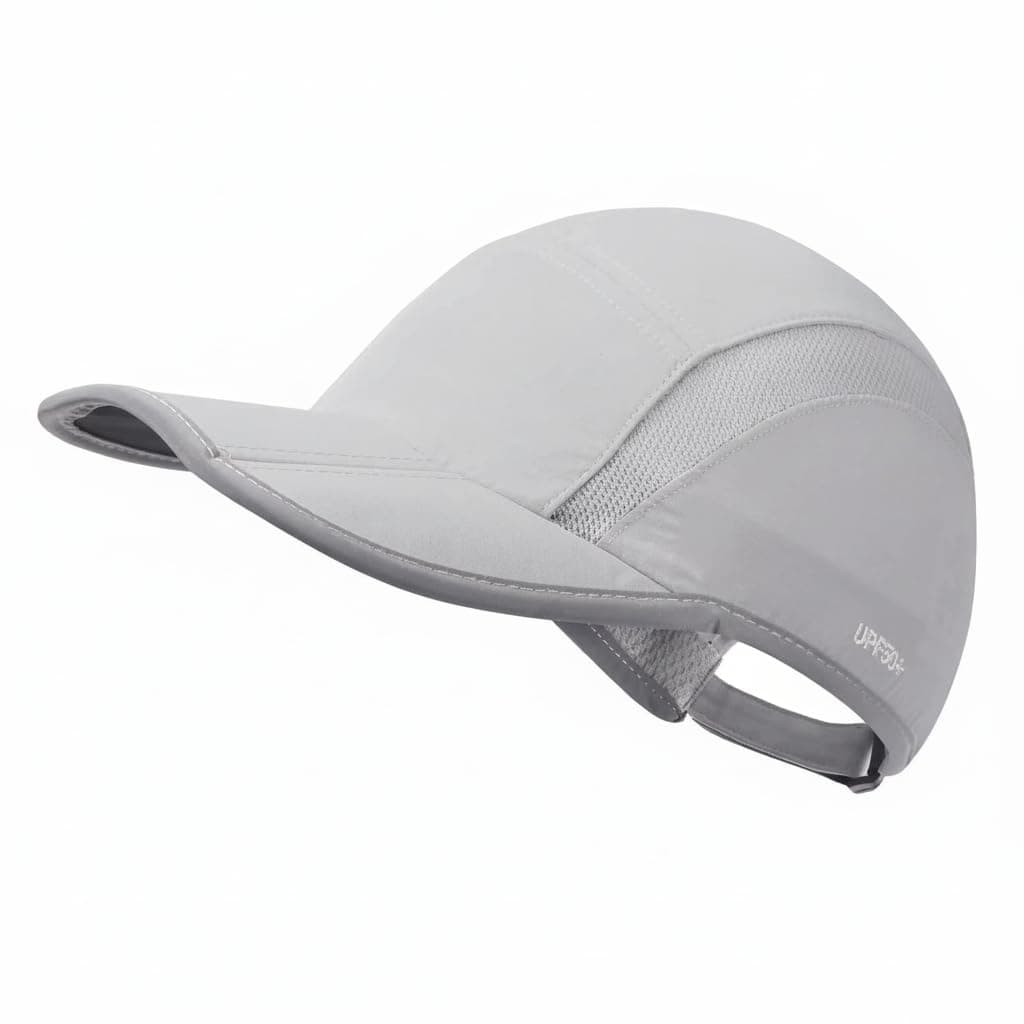 Men Women Baseball Cap, Reflective Folding Outdoor Hat Adjustable Unstructured Design UPF 50+ Sun Protection Sport Hats Unisex Baseball Cap, Cools When Wet