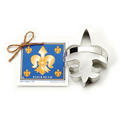 Ann Clark Cookie Cutters Fleur de Lis Cookie Cutter, 4.8" with Recipe Card