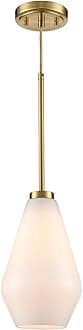 HYDELITE Brass Pendant Lights Kitchen Island Gold Pendant Light Fixture for D...