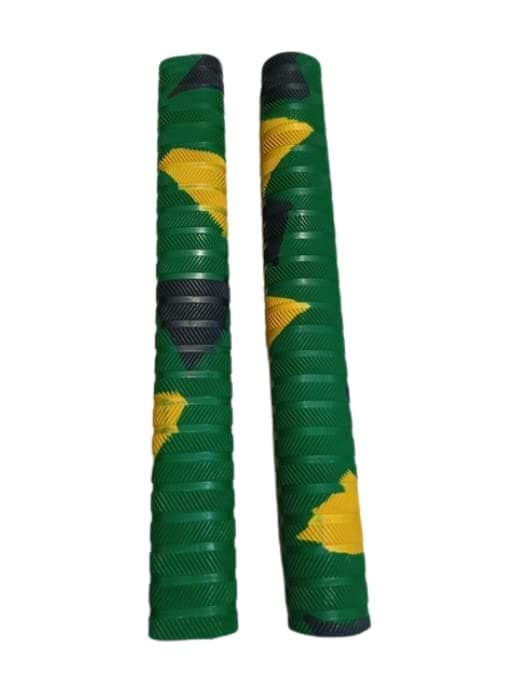 Band Super Soft Rubber Matrix Cricket Grip, Cemo Green, Pack of 2