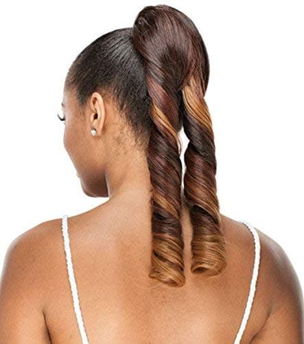 PIGTAIL GIRL (#1 Jet Black) - Shake N Go Equal Drawstring Ponytail Synthetic Hair by FREETRESS EQUAL