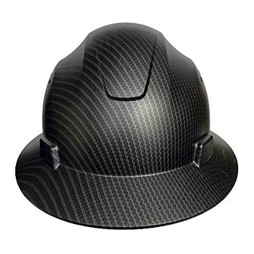 Full Brim Ridgeline ABS Hard Hat Black/Silver Matte(Cool Air Flow) with Fas-trac Suspension 3 pcs
