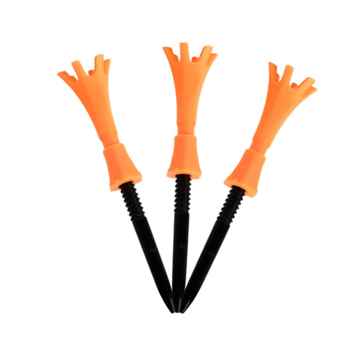 BESPORTBLE3pcs Golf Practice Tee Driving Range Stinger Cleats Training Tees Divot Tool Marker Rubber Training Tee Indoor Golf Long Tees Toss The Ball Soft Rubber Elastic To Rotate