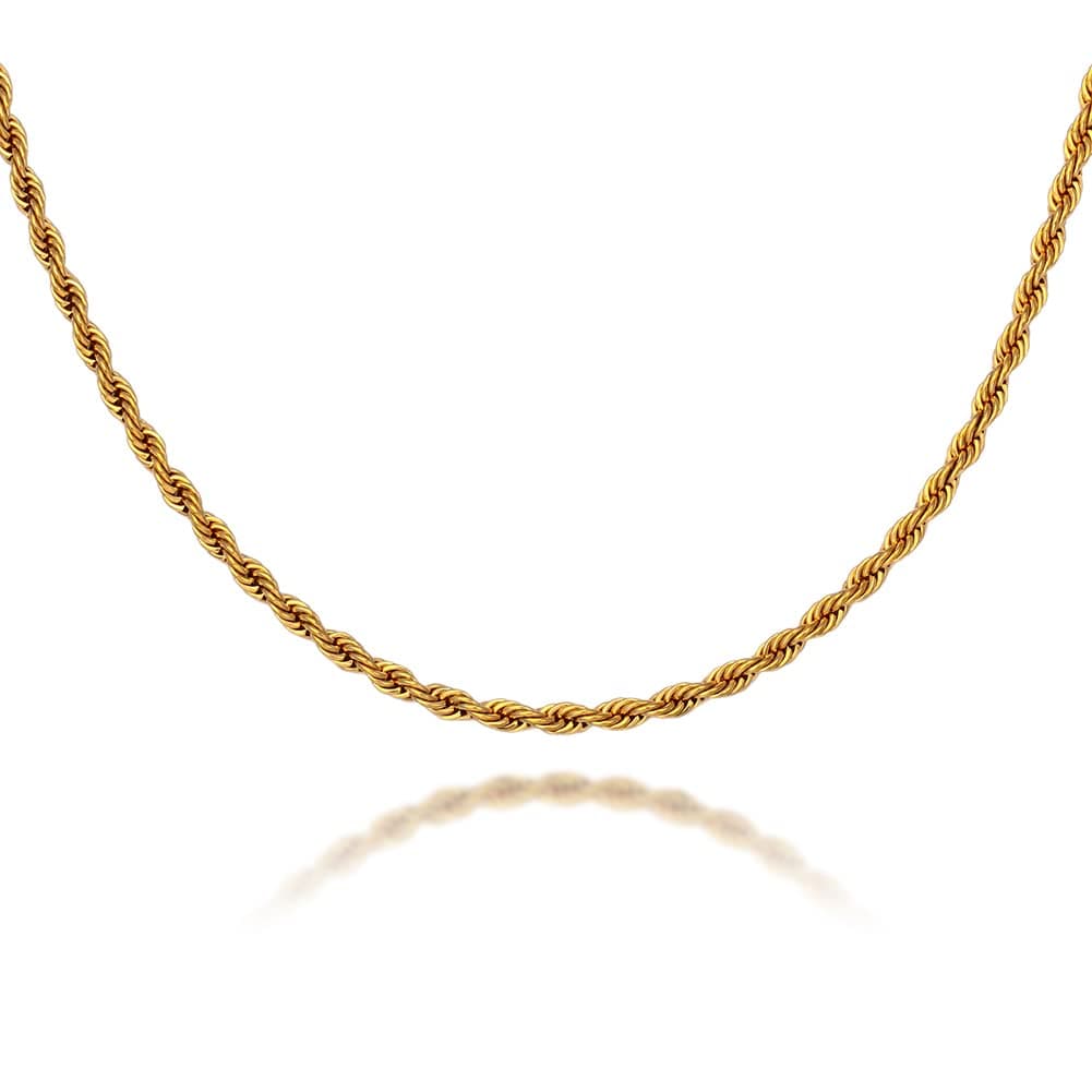 YIMERAIRECuban Link Chain for Men,3/6/8/10/12 MM Stainless Steel Gold Chains Chunky Necklaces for Women, 18 / 20in 18K Gold Plated Hip Pop Costume Jewelry, Stainless Steel