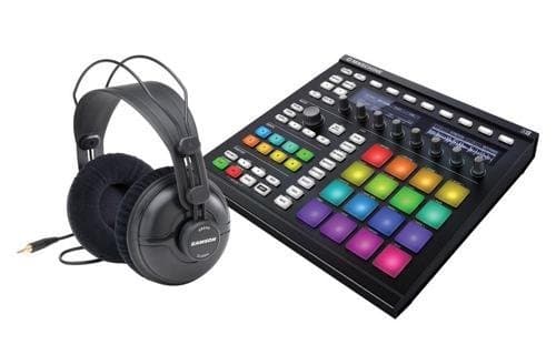 Native Instruments MASCHINE MK2 (Black) with Samson SR950 Headphones