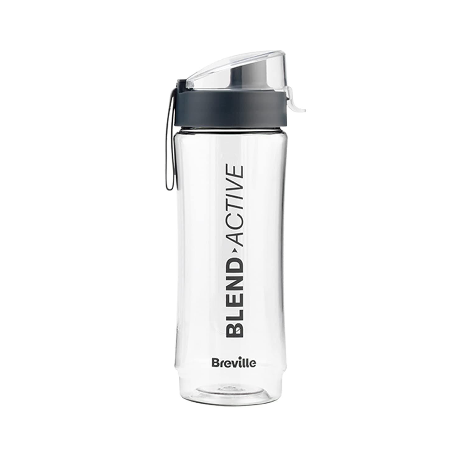 Blend Active Bottle (600ml) | Clear Smoothie Bottle | Leak Proof | Grey Lid
