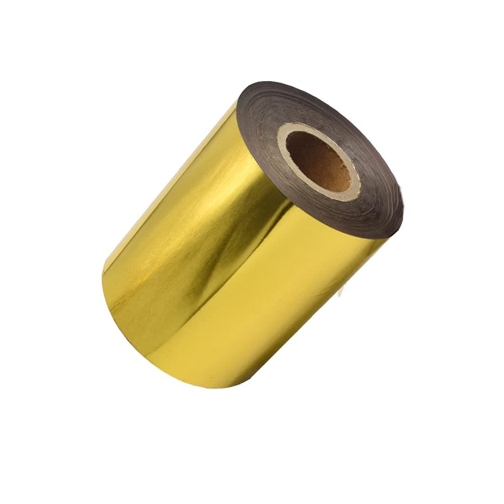 Gold Hot Foil Stamping Paper 3" x 400ft for Leather Bronzing Machine PU Heat Transfer Anodized Gilded Paper (3 inch Width, Gold)