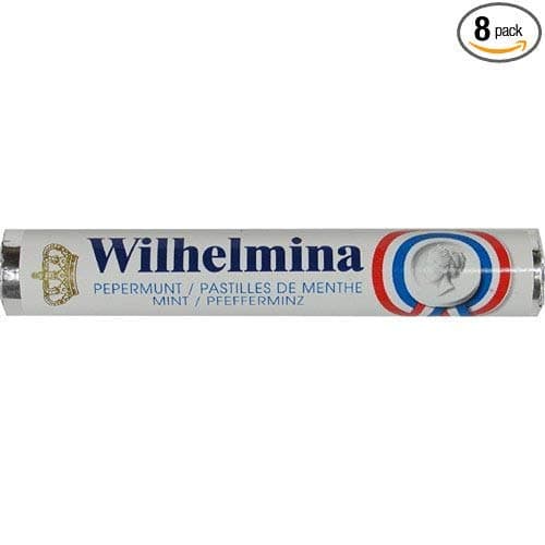 Wilhelmina Peppermint Rolls 1.76 Oz/50 Gm (Pack of 8) in a Box