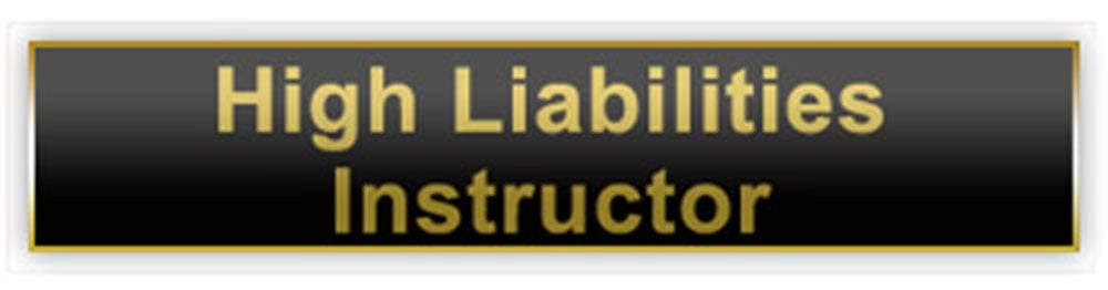 The Pin People High Liabilities Instructor Citation Bar