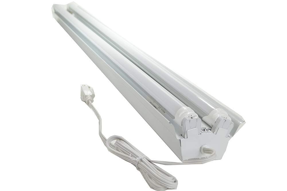 Orilis White LED 48 Watt 4 Ft 2-Light Shop Light with 2X LED T8 24 Watt Tubes - 6500K
