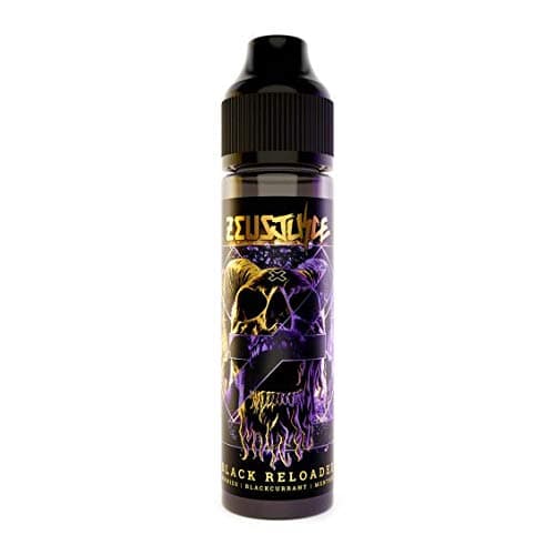 Zeus e Liquid UK Best Quality Mix E Liquid Vape Juice, 60ml shortfill Capacity, Vape Oil with Child Lock, E Liquid Fits All E Cigarettes Starter Kits, 70VG/30PG, No Nicotine (Black Reloaded)