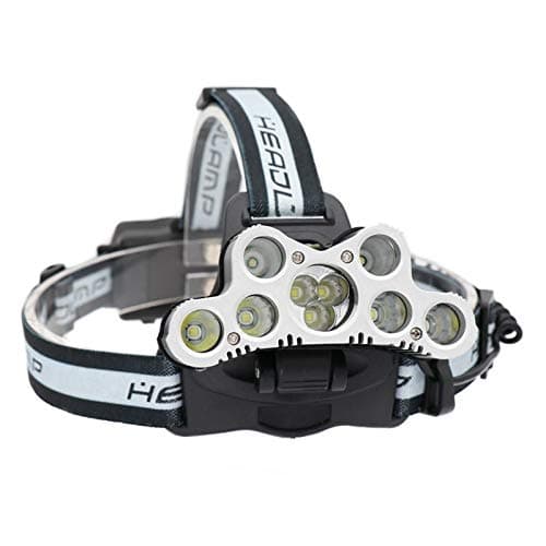 Headlight 9 led كشافات الصيد المصباح usb قابلة للشحن ضوء الصيد ضوء مصباح يدوي مع مشعل صفير + كابل USB