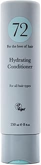 72 Hair Vegan Hydrating Conditioner, Organic Cruelty Free Moisturiser and Protector Treatment, 250ml