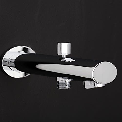Lacava Wall-mount spout with two-way diverter and connection for shower hose. Mixer sold separately. Polished Chrome Perla