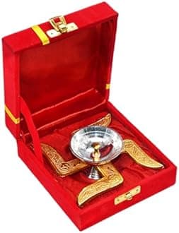 Saugat Traders Diwali Corporate Bulk Gifts for Employees, Clients - Pack of 10 Swastik Diya with Velvet Gift Box for Corporate Office, Family, Friends - Spiritual Housewarming Return Gifts