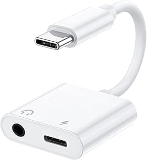Carphone Warehouse (2 in 1) USB C Headphone and Charge Adapter,Type to 3.5 mm Aux Audio Jack Dongle Adapter Compatible with Samsung Galaxy S22 S21 S20 Ultra Note 20 S10,Pixel 6a,Huawei P50/P40,Xiaomi