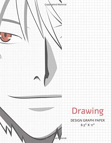 Drawing design graph paper - 8.5x11 Isometric Graph Paper Pad 100 pages for art and drawing projects - Anime face