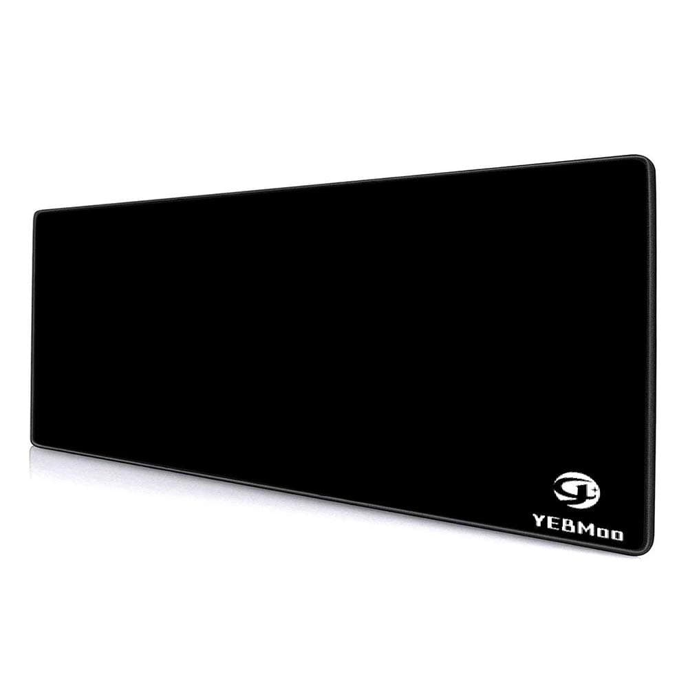 YEBMoo Extra Large Gaming Mouse Pads/Extended Protective Office Desk Mouse Mat Non-Slip Professional Precision Tracking Surface (35.4" x 11.8") for PC Computer Laptop (90x30Black001)