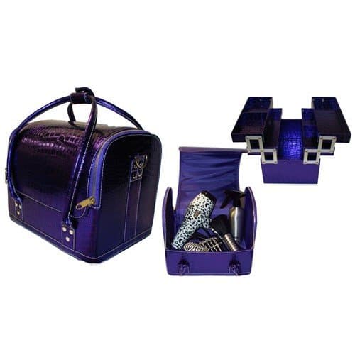 Beauty Tools Beauty Case Purple Croc Effect