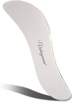 Vintageware® Stainless Steel Gua Sha Tool – IASTM Scraper for Acupressure, Muscle Recovery, Face & Body Massage, Trigger Point Therapy (S-Shaped)