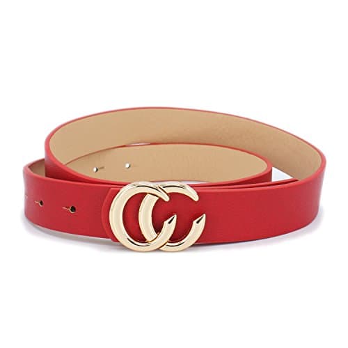 Double C Buckle Skinny Belt