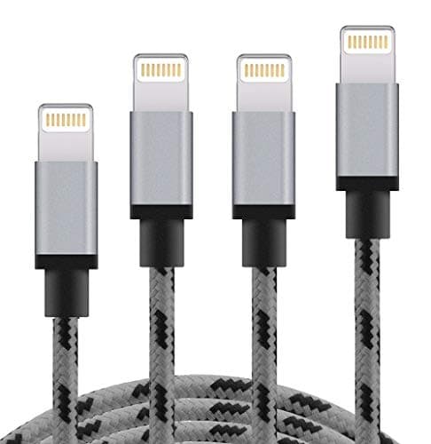 iPhone Charger, AKEDRE 4Pack [10FT 6FT 3FT 1FT] Nylon USB Charging & Syncing Cord Charger for iPhone X/ 8/8 plus/ 7/7 plus 6s/ 6/ plus/ 5s,iPad, iPod
